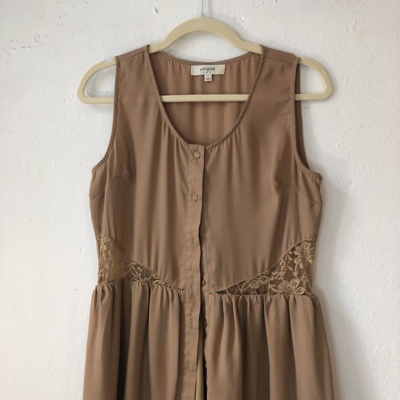 Umgee USA Hi lo dress casual lace side cutouts Lrg - Picture 3 of 9